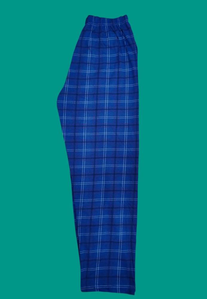 Pantaloni pijama bărbați albastru cu carouri, bumbac, Engros